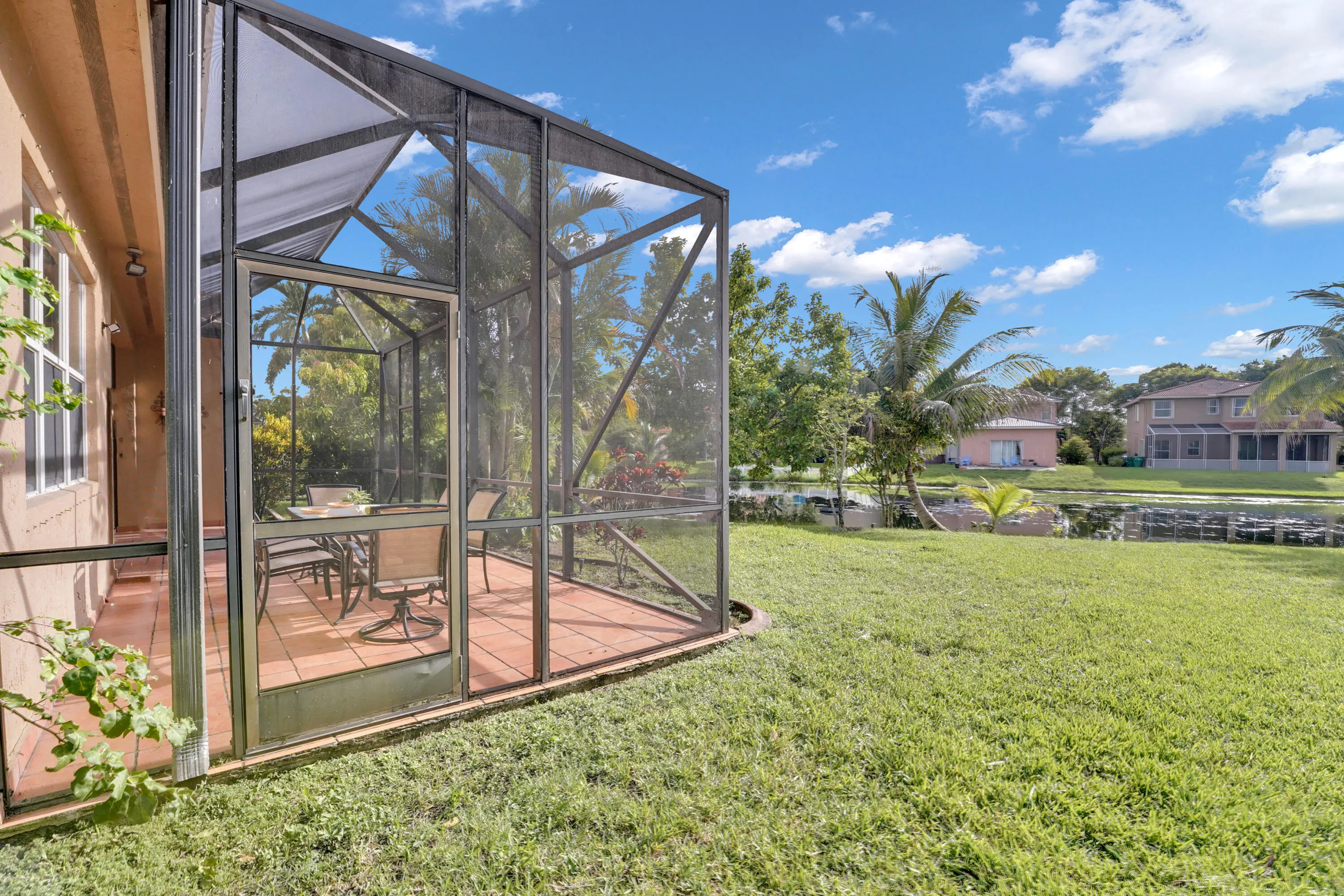 backyard with fruit trees and lots of space for fun