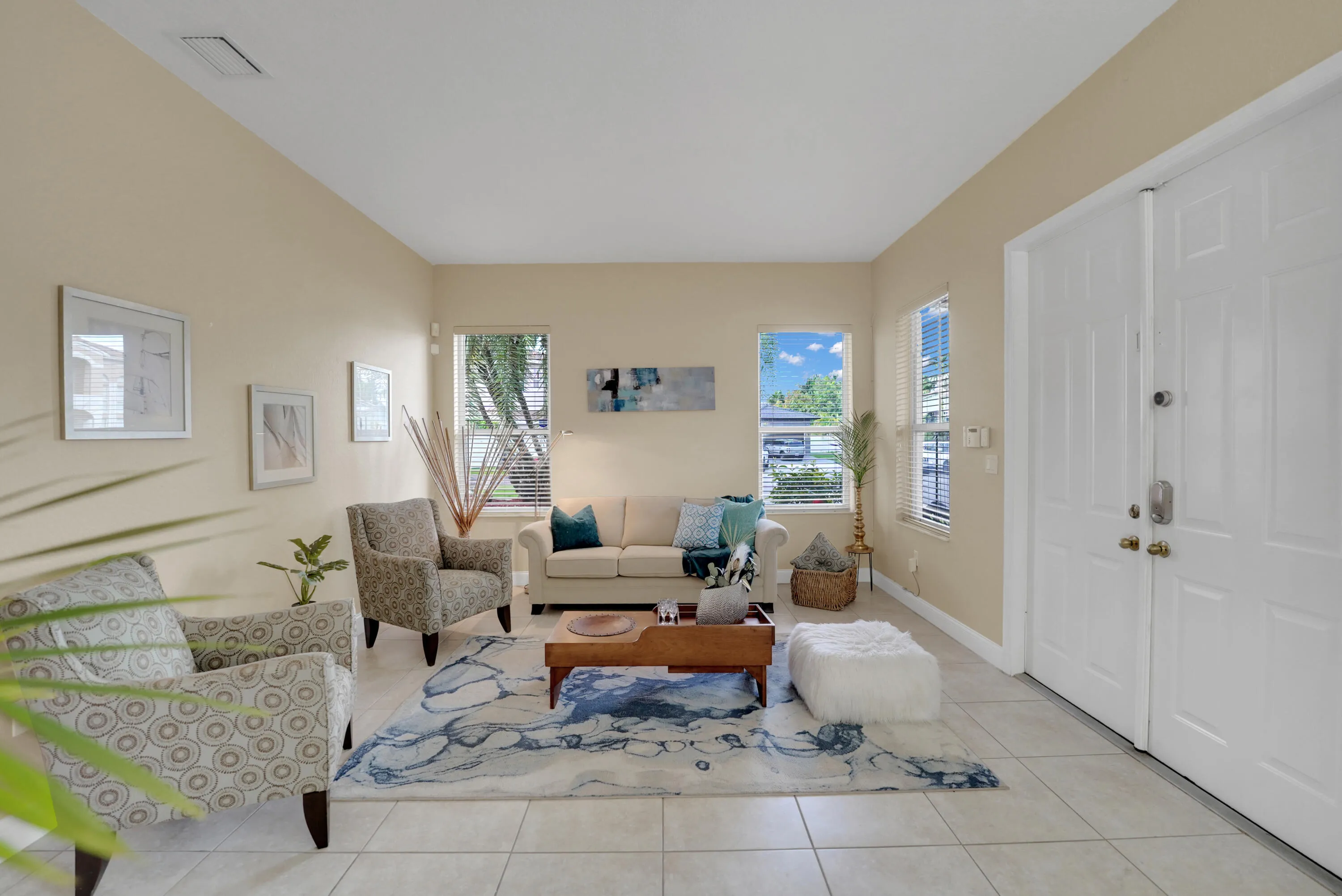 another angle of living room at entrance