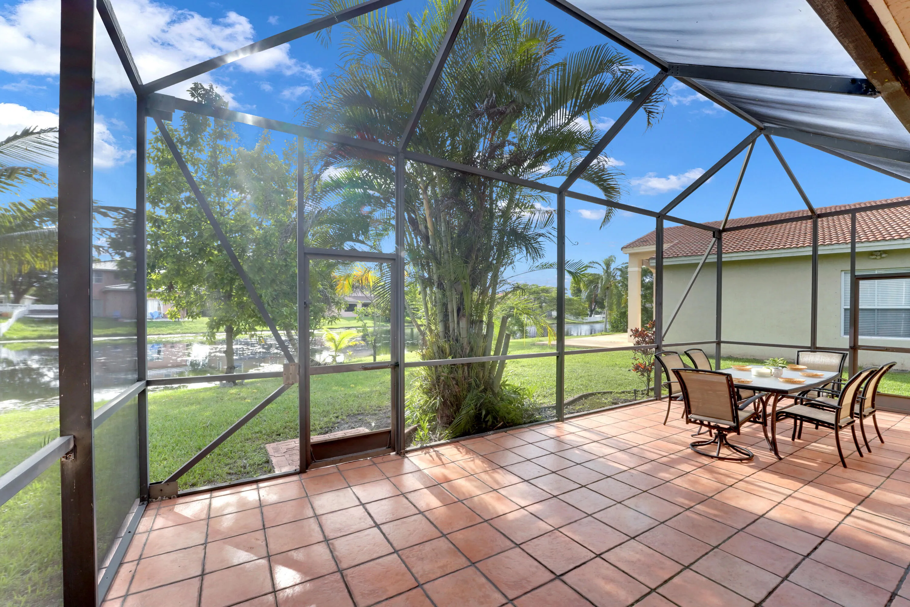enough room for dining and kids to enjoy on the screened patio