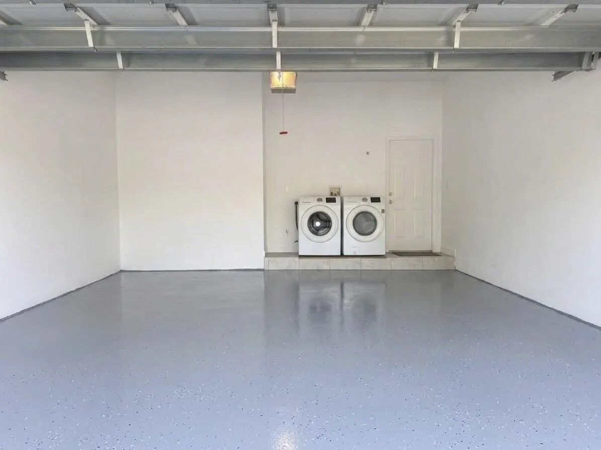 two car garage with washer & dryer. currently used for storage of furniture