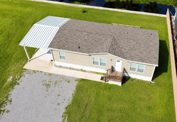 Aerial View of a Manufactured Home