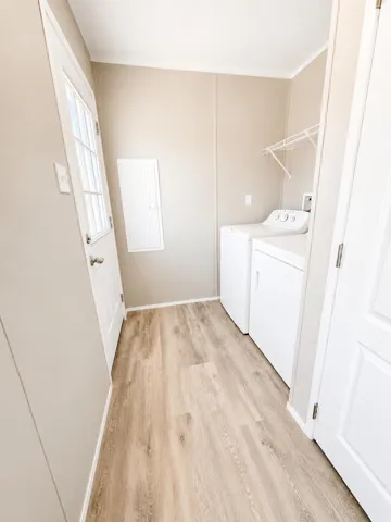 Bright Minimalist Laundry Room