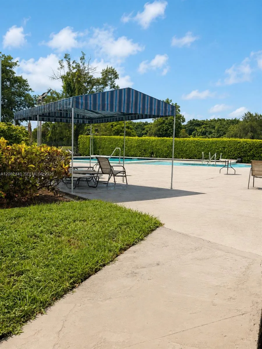 Community swimming pool.