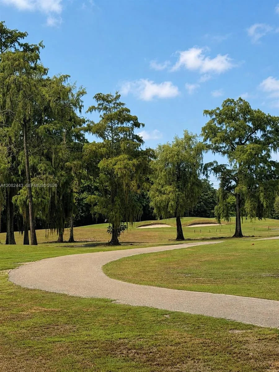 Green surroundings near the public golf course.