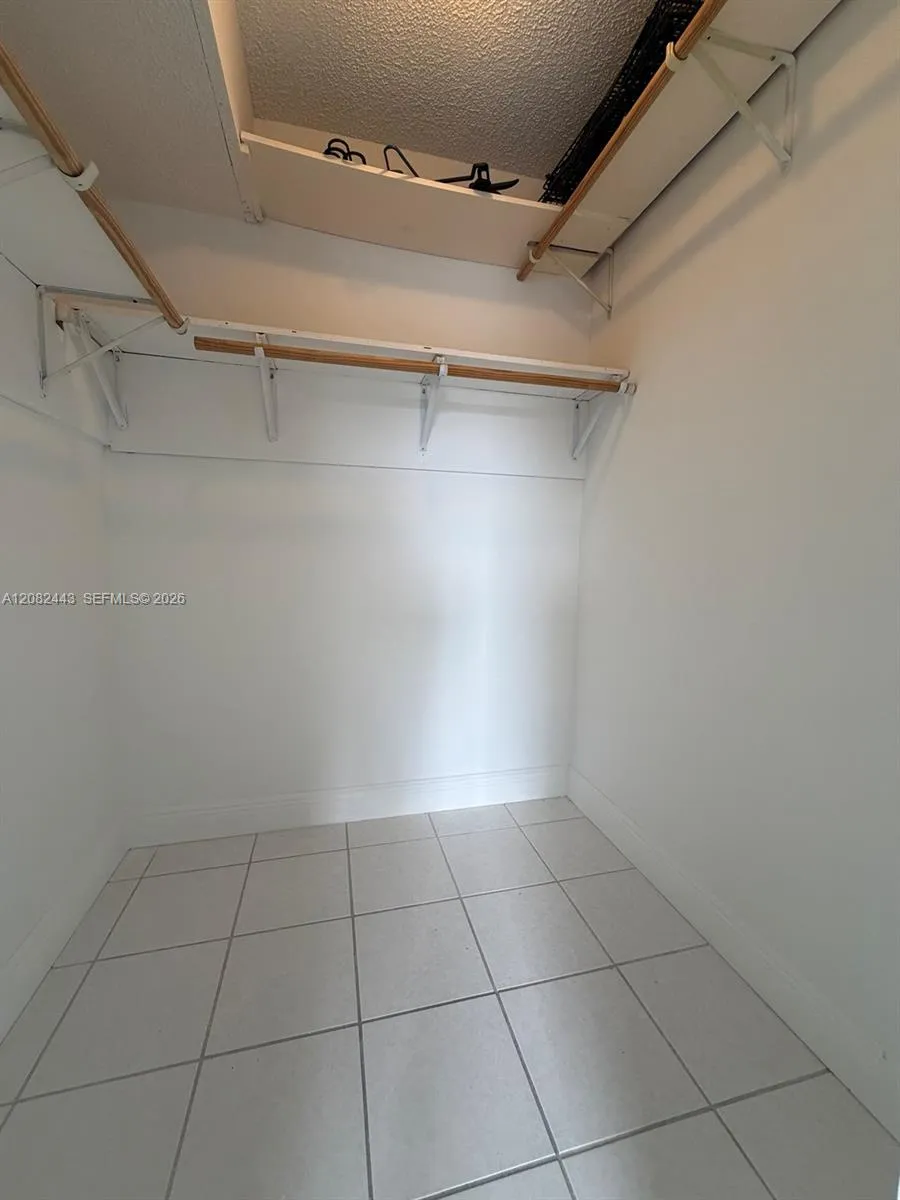 Spacious walk-in closet.
