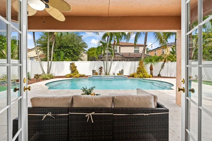 French doors leading to Pool