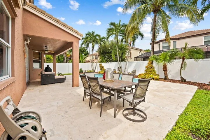 Travertine deck