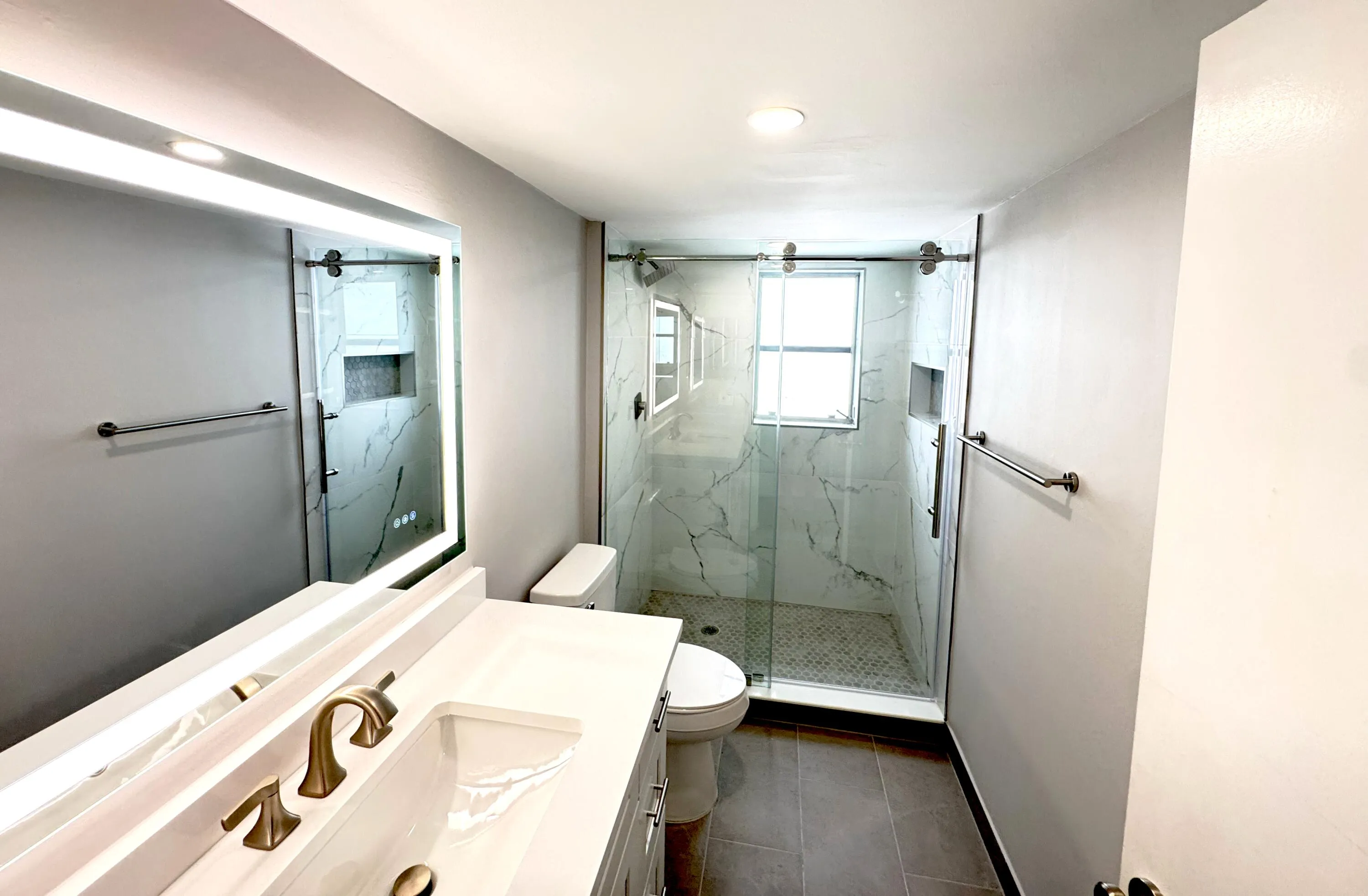 and a fully renovated private bathroom