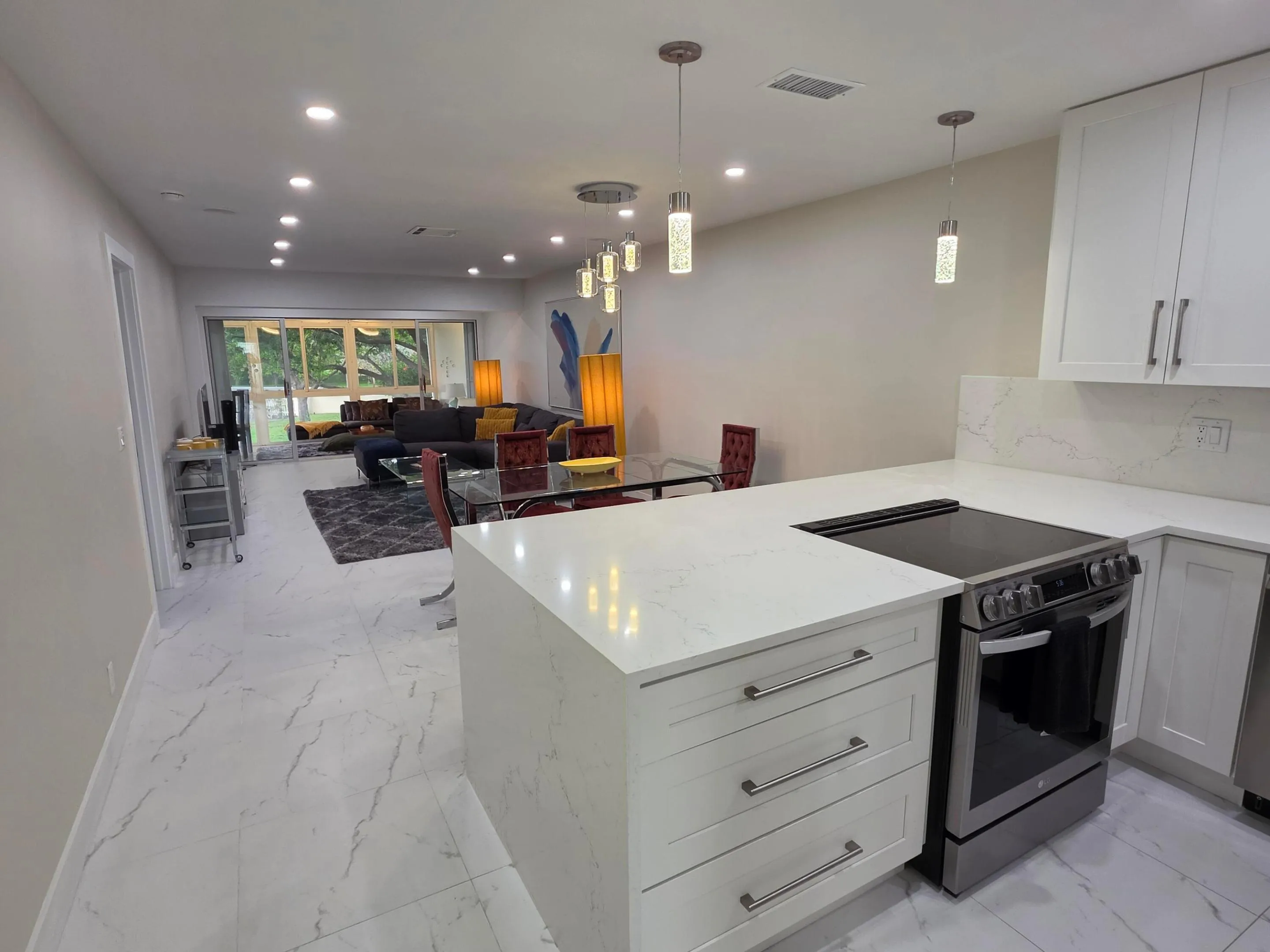 Full view of open concept