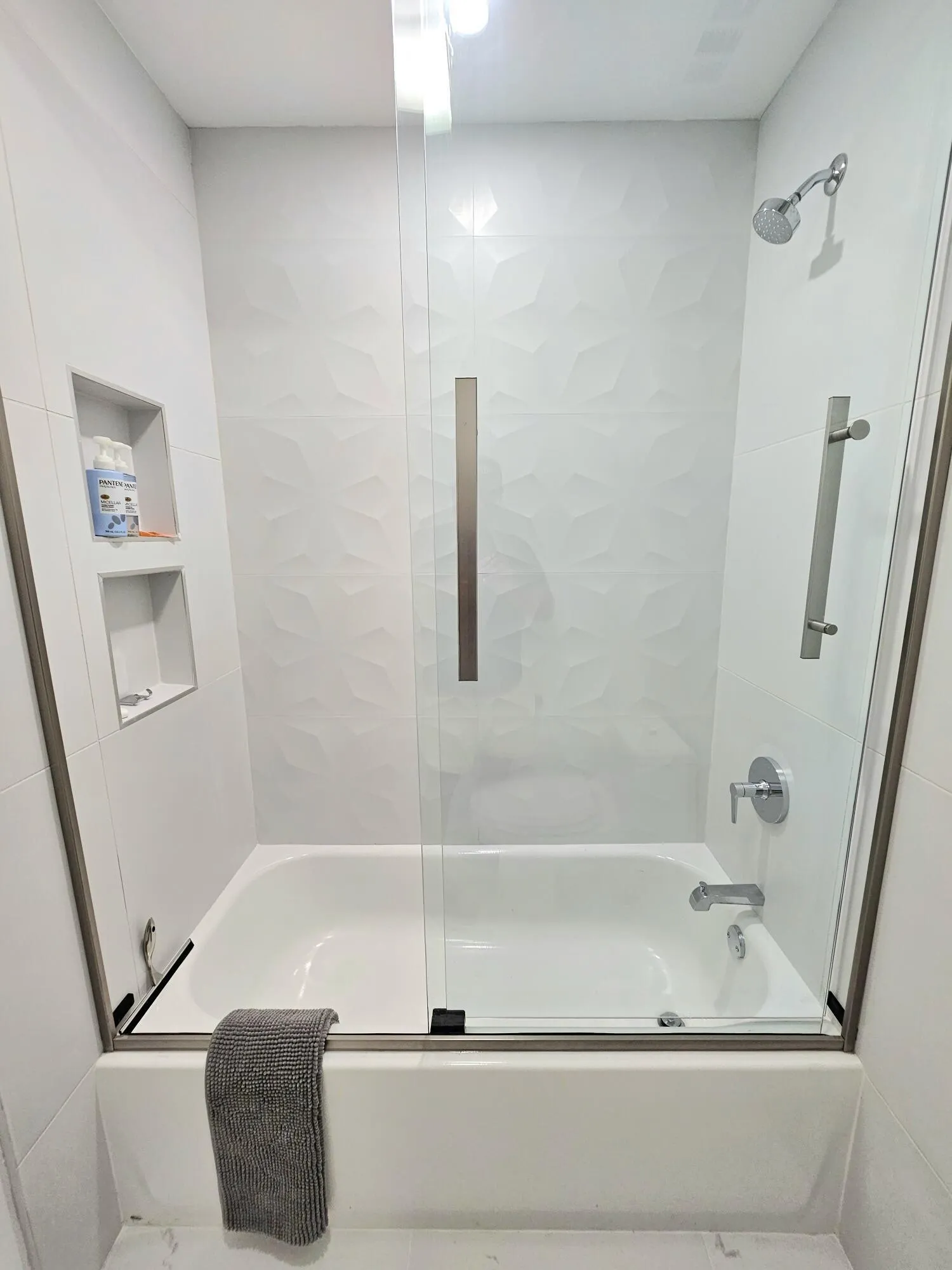 Custom 3D Geometric Accent Wall in Maste