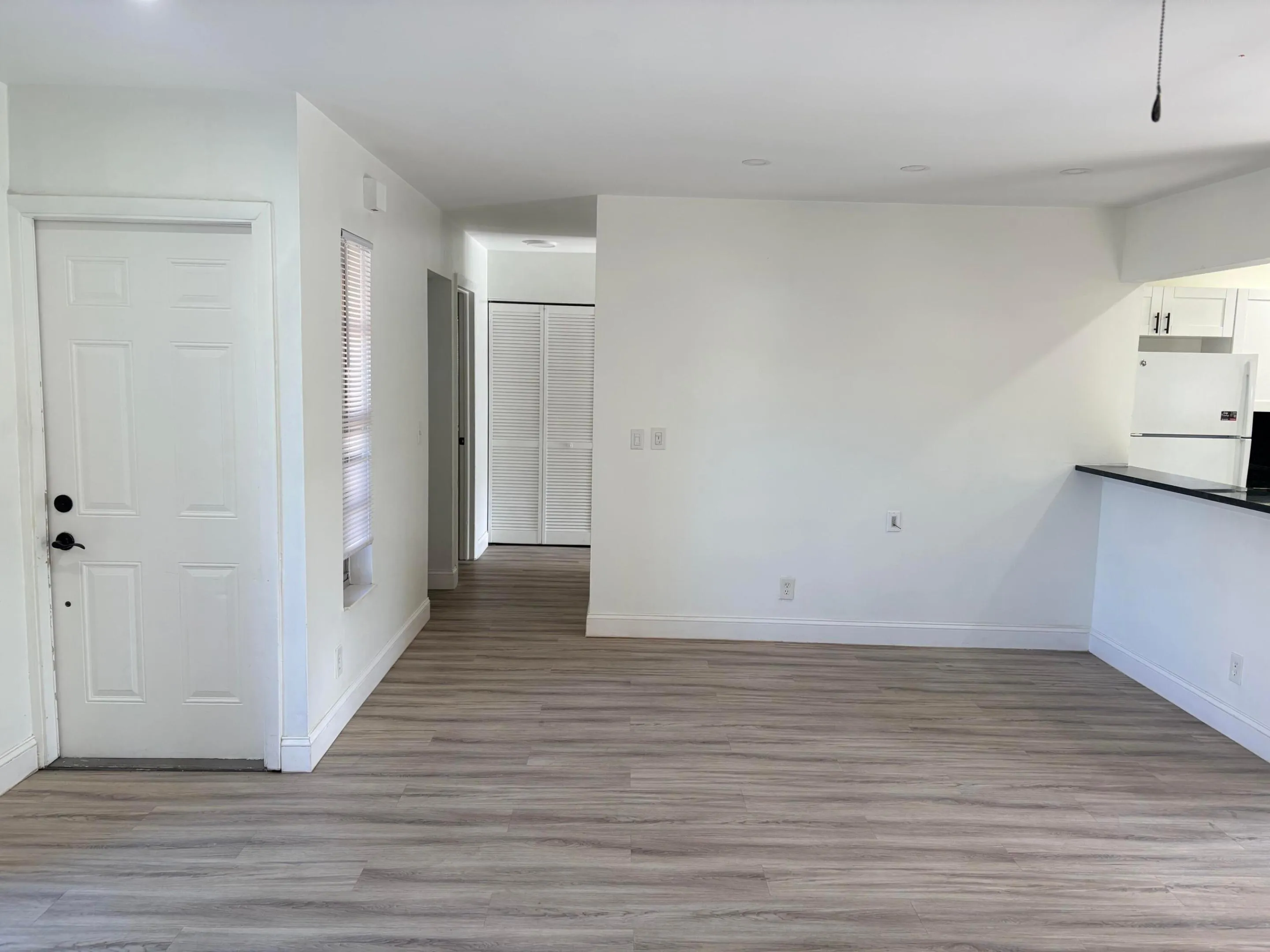 FRONT DOOR OPENS TO LIVING/DINING ROOM