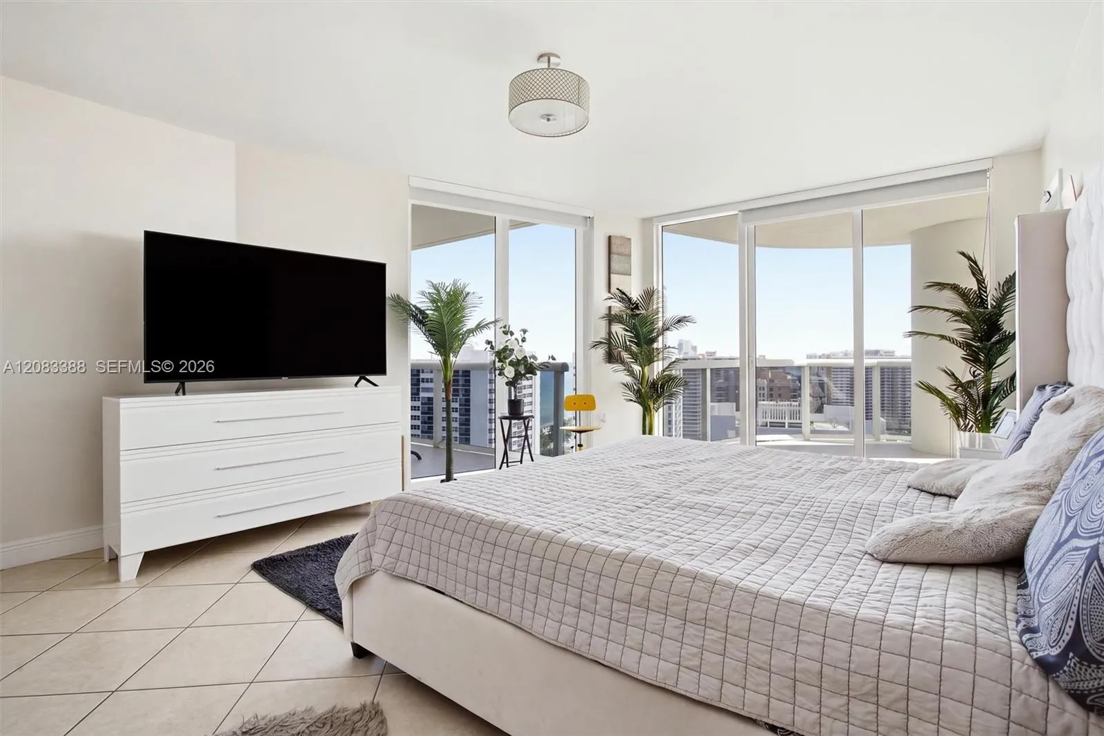 Light Filled Master Bedroom - Floor to Ceiling Windows