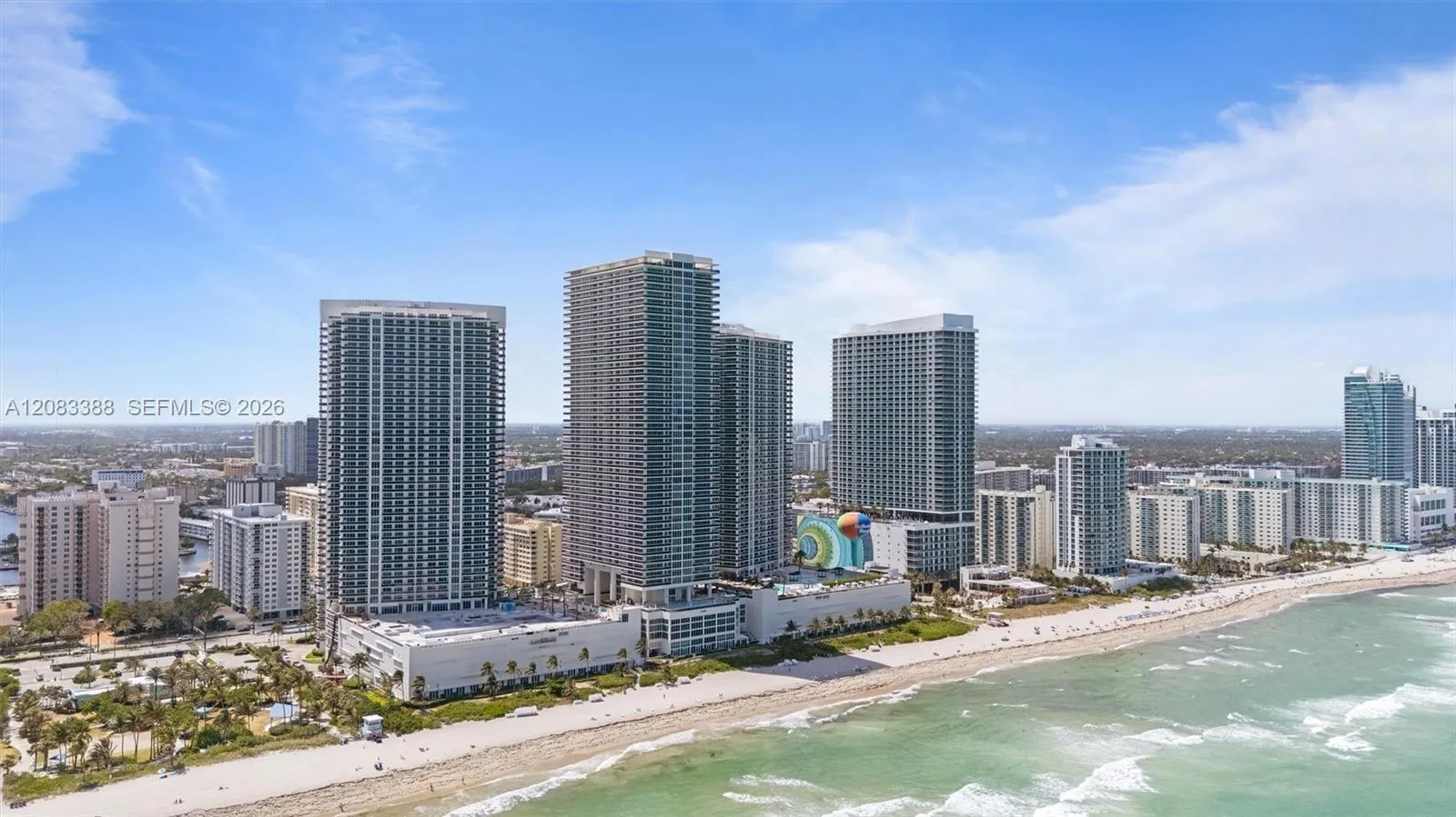 Closer View of the Beach Club from the Ocean