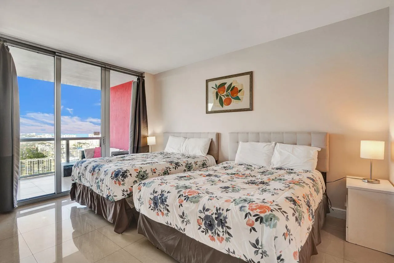 Second Bedroom with a water view