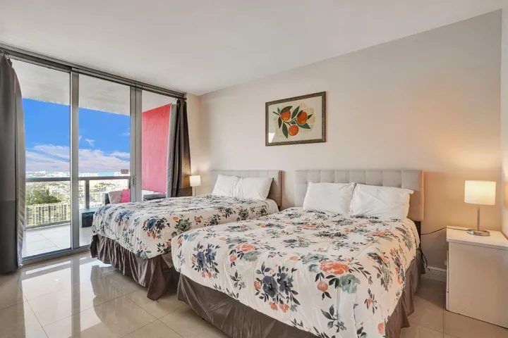 Second Bedroom with a water view