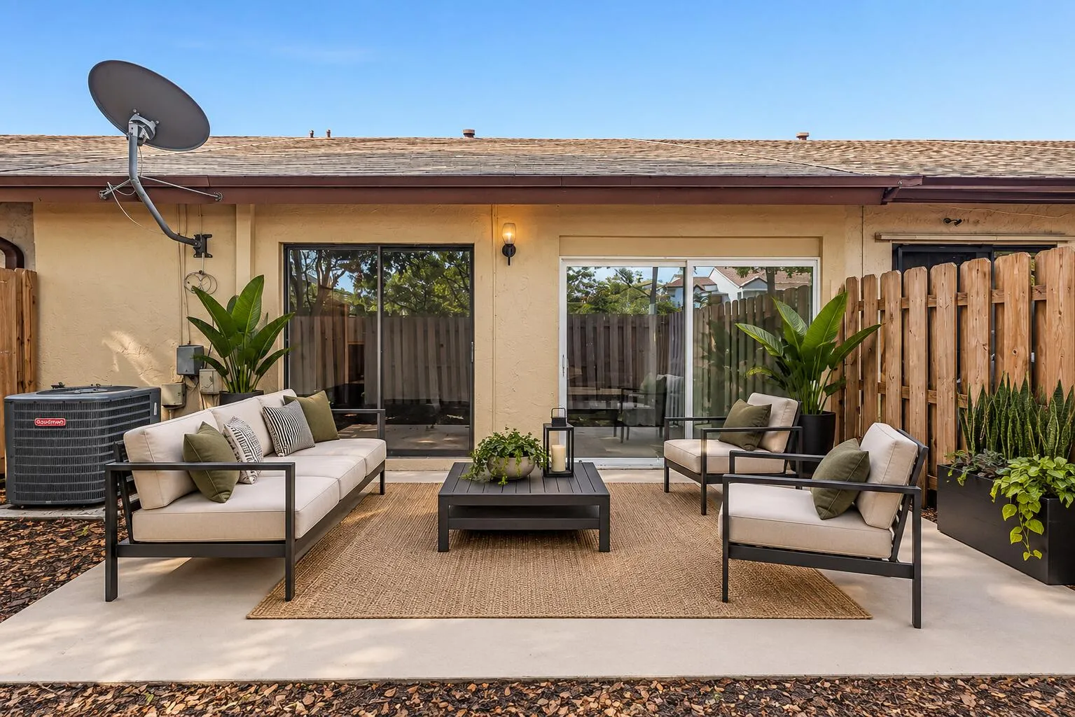 VIRTUALLY STAGED - PRIVATE FENCED IN BACKYARD & PATIO