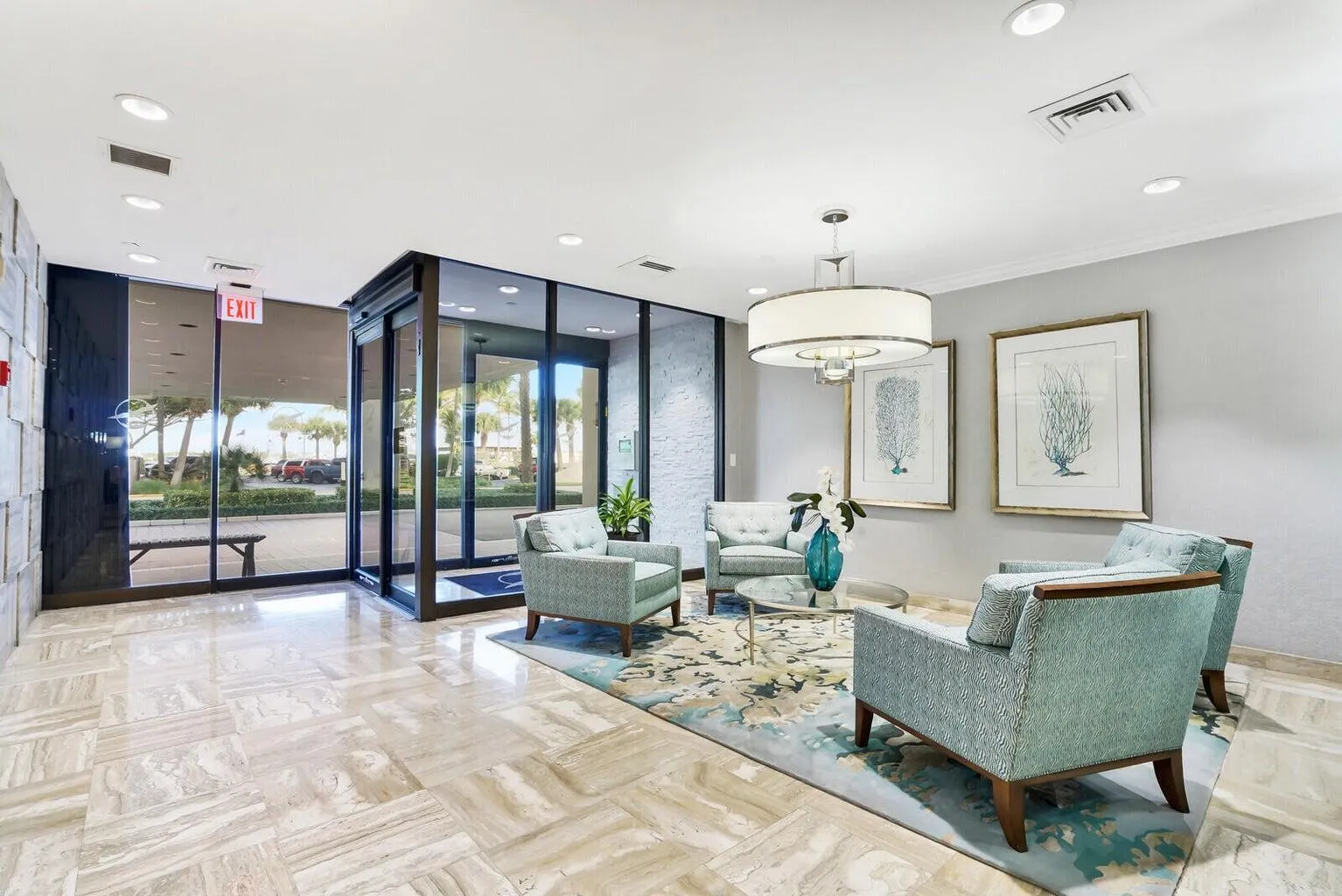 Lobby-secure entry