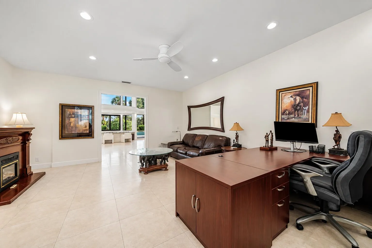Separate office/media room