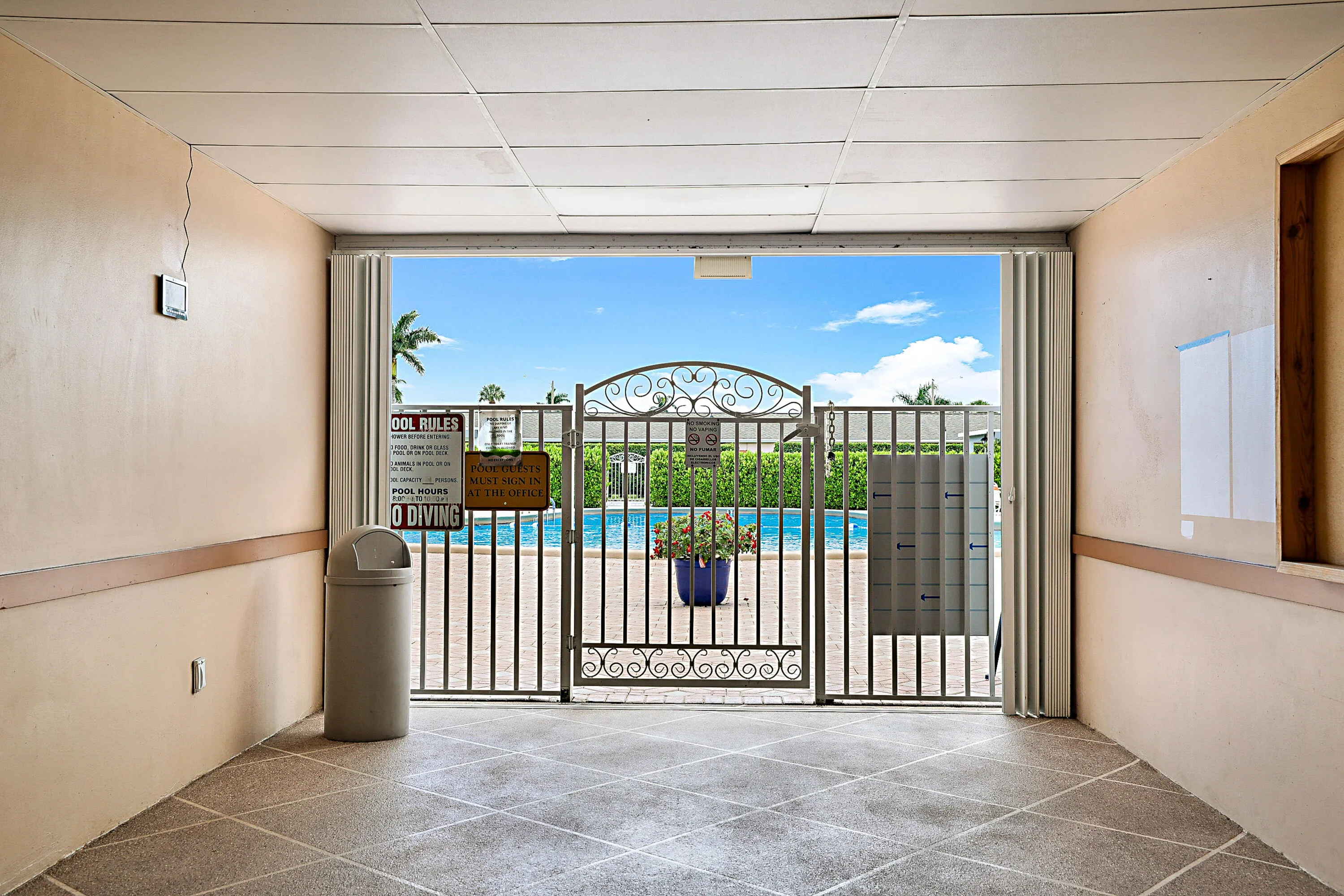 Entry to Pool Area