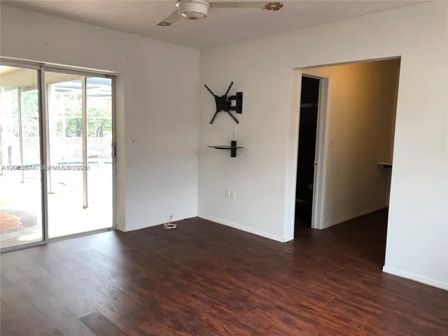 Step out to the pool/patio from your sliding doors!