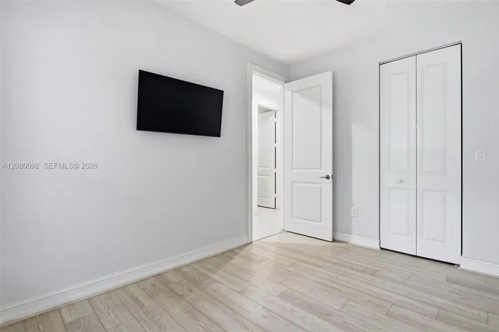 First Floor Bedroom - Notice Laminate New Laminate Floor & Closet