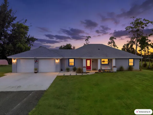 “This image has been Ai Edited to illustrate the property's Dusk or Twilight View”