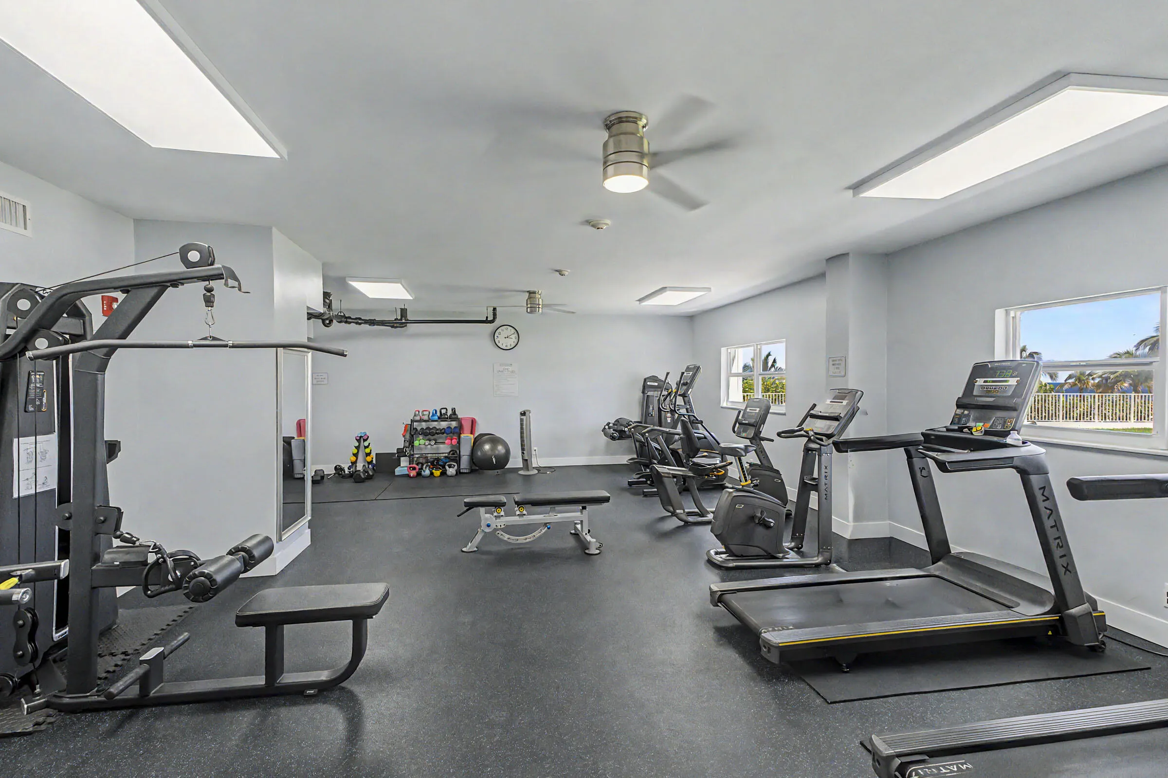 Workout in the convienent on site gym wihtout ever leaving the p