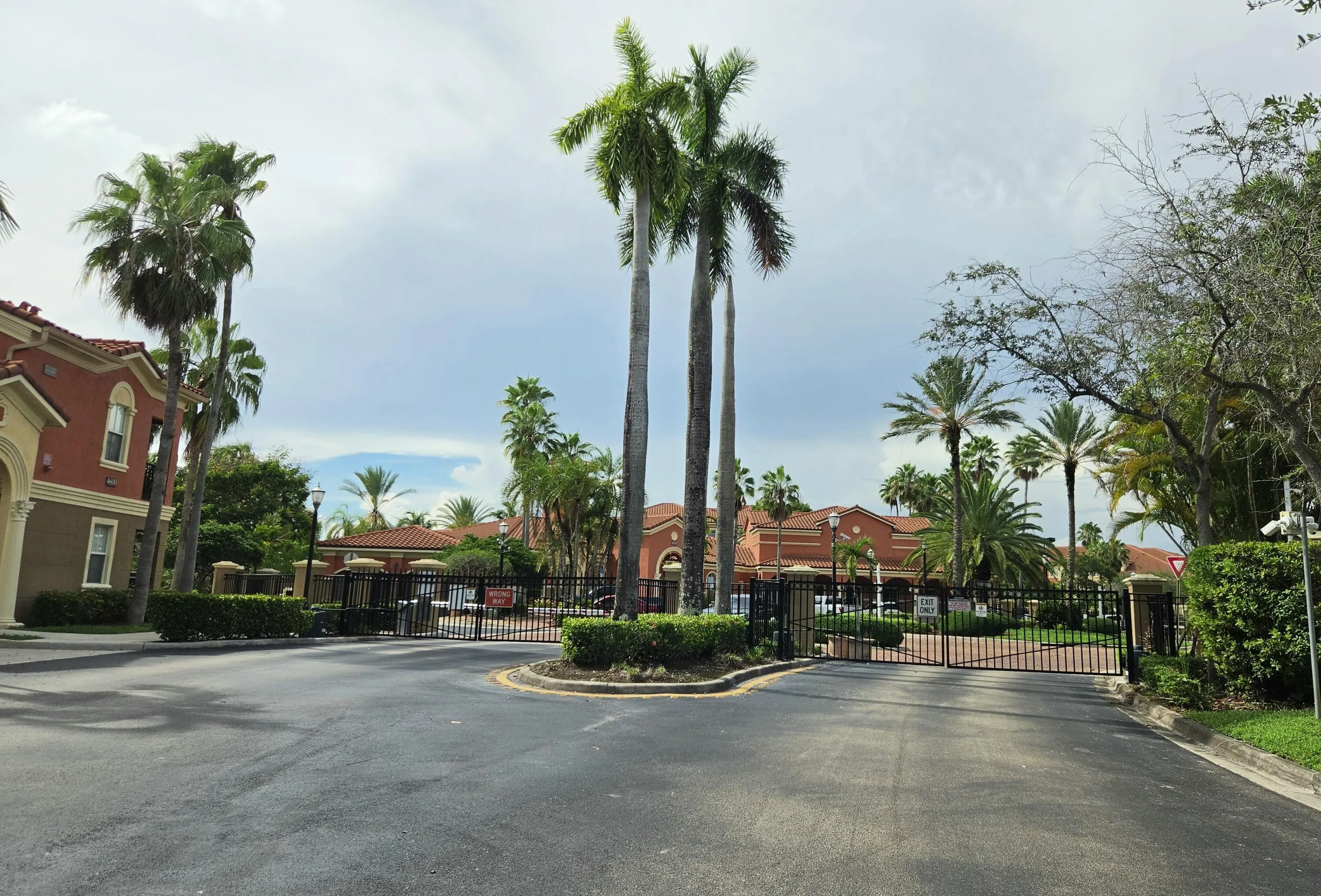 Gated entrance to units