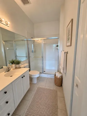 Main bathroom virtually staged