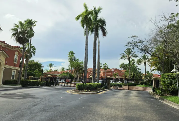 Gated entrance to units