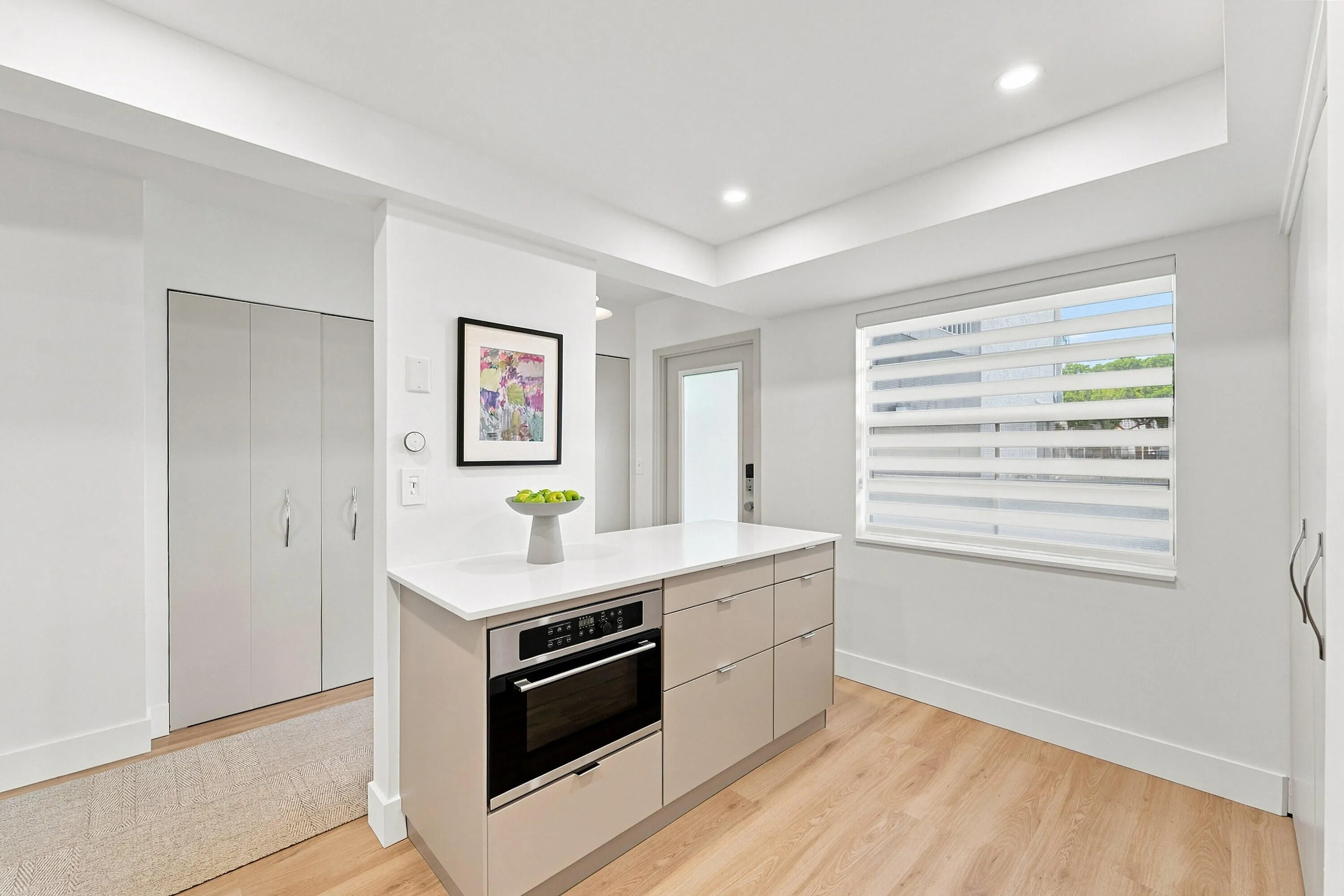 Kitchen Island with a lot of cabinets