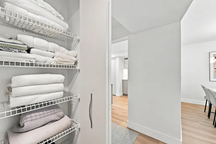 Extra closet space, can be used as linen closet