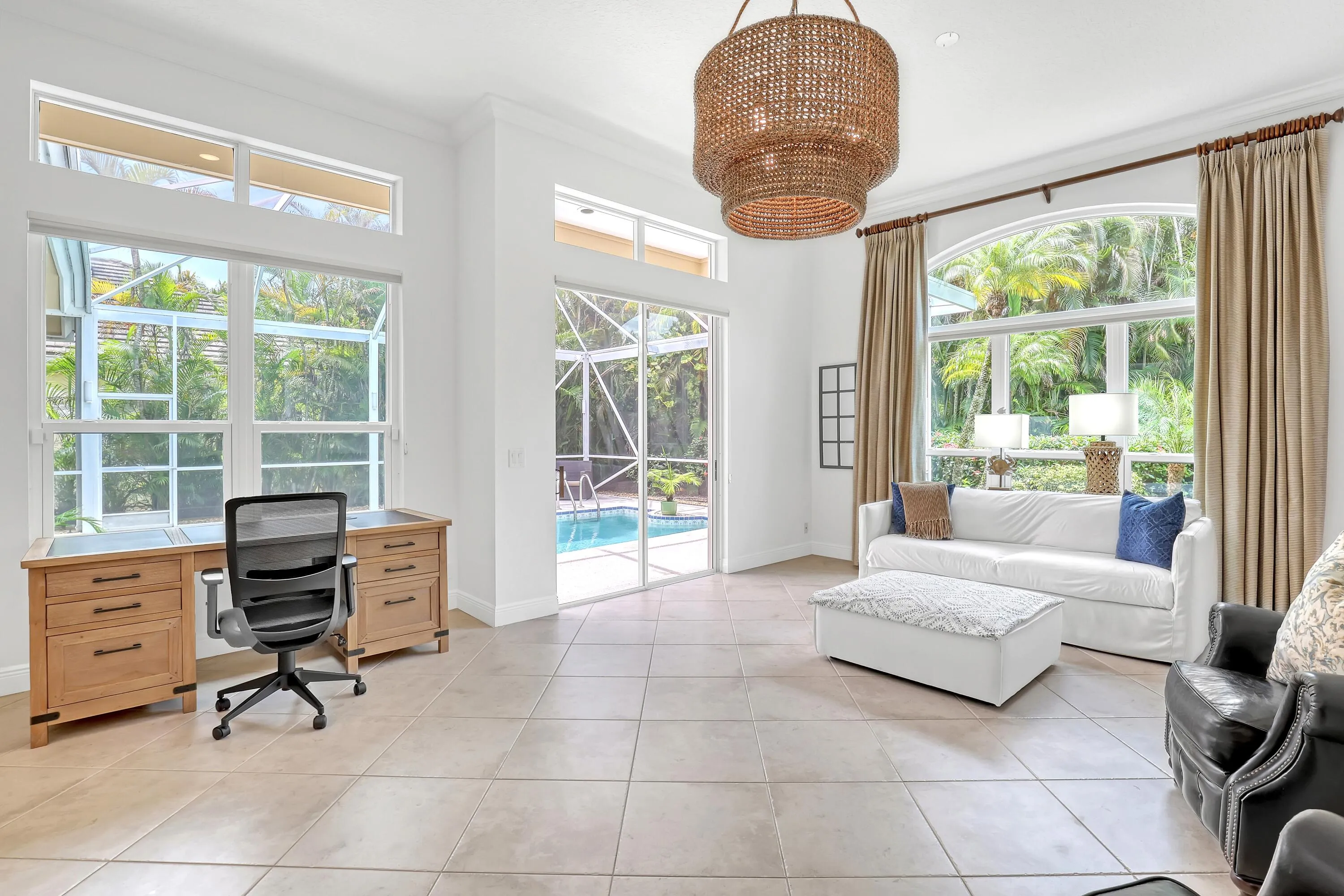 An option for this area is a Kitchen or Dining Room Table instead of the desk.