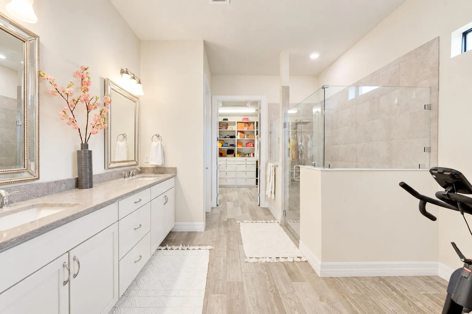with walk-in closet