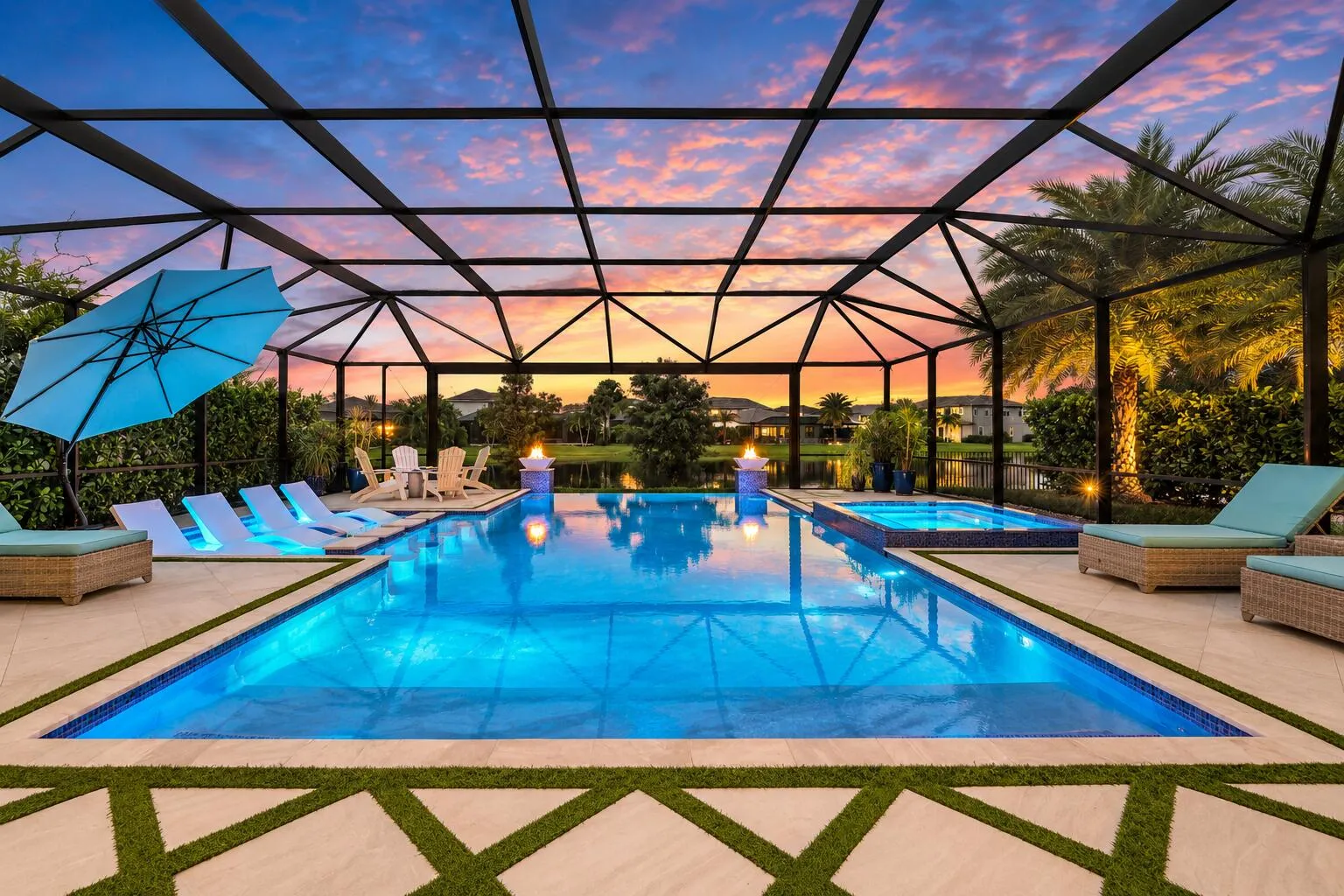 Twilight Pool & Panoramic Lake Views