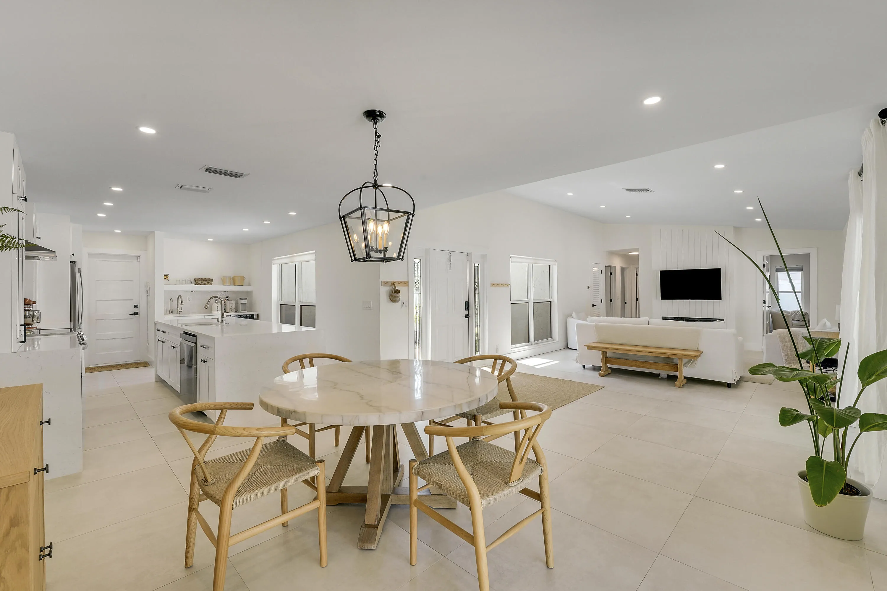 Kitchen, Living Rm