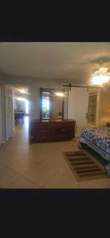 photo of bedroom from patio sliding door