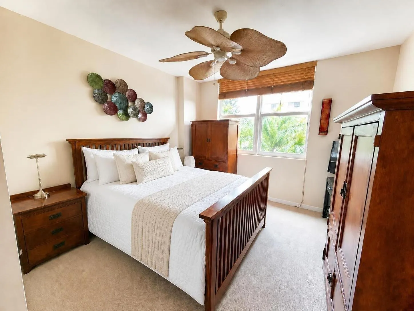 Guest bedroom with bedspread