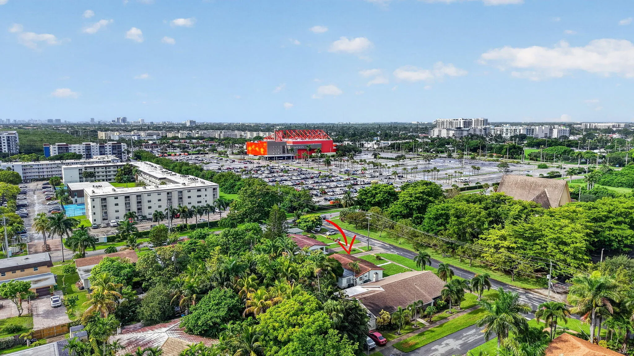 Aerial — Walkable-Scale Proximity to Dania Beach Gaming, Dining and Nightlife