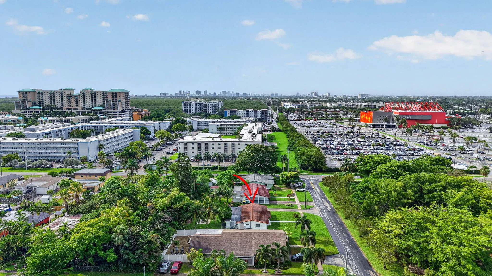 Aerial — Dania Beach Casino and Entertainment District Just Minutes Away