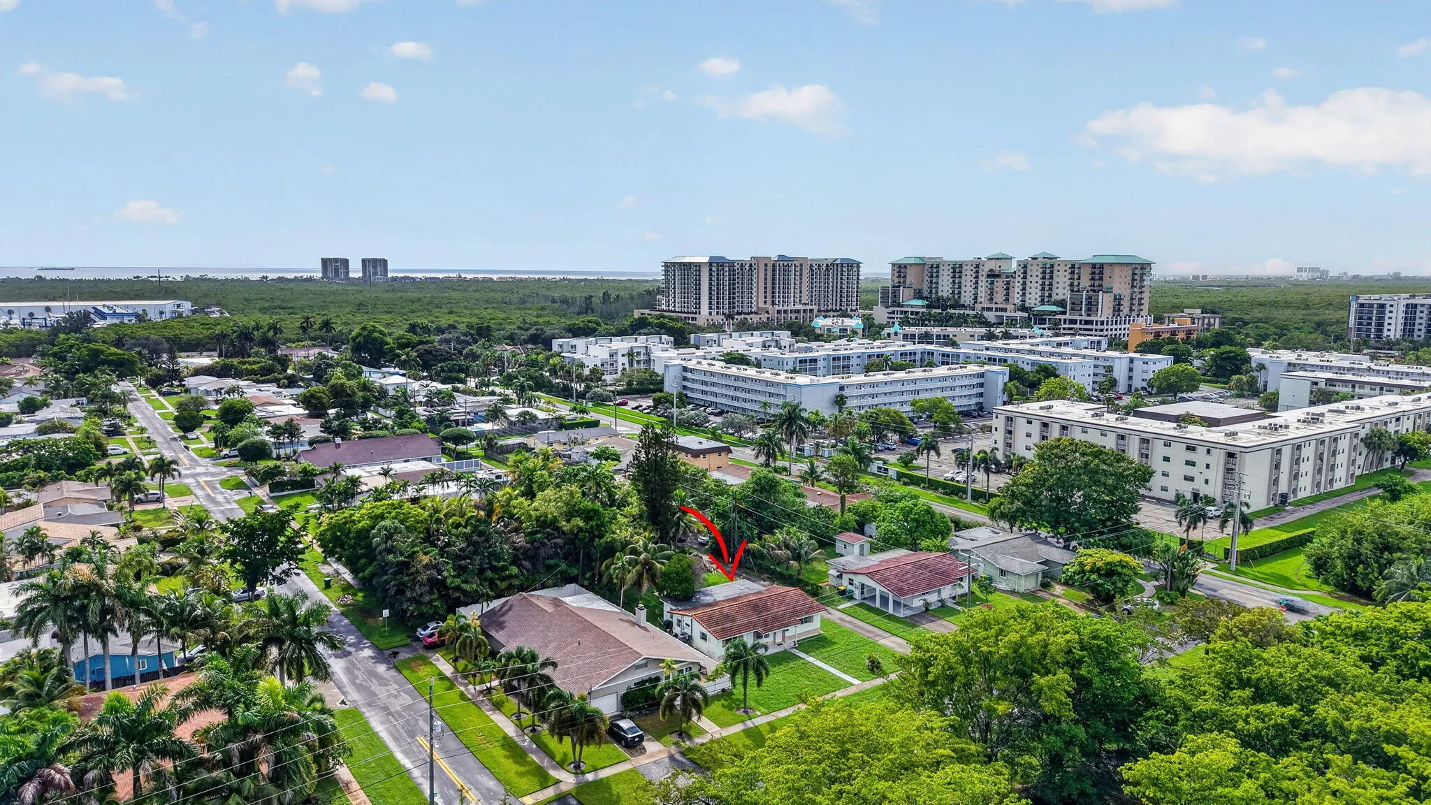 Aerial — Short Drive to Dania Beach Ocean Park, the Pier and Hollywood Beach