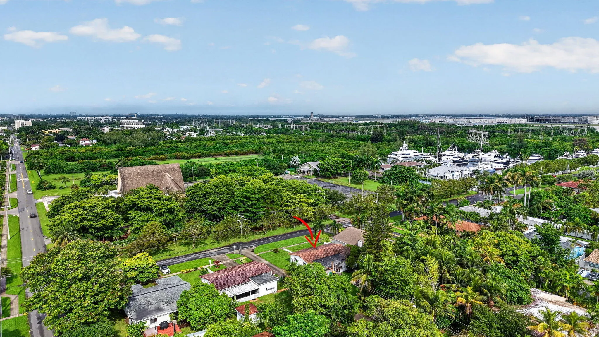 Aerial — Minutes to Marinas, Boat Ramps and the Dania Cut-Off Canal Waterways