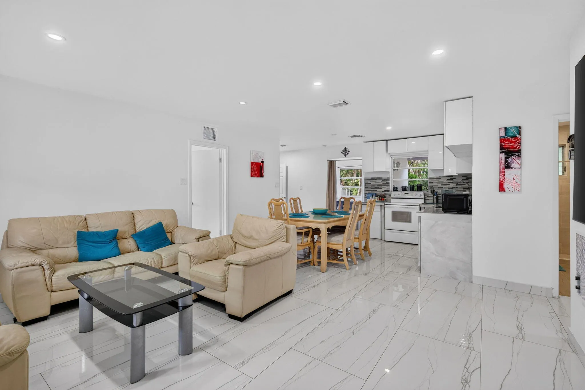 Open-Concept Living and Dining — Bright, Turnkey Furnished Great Room