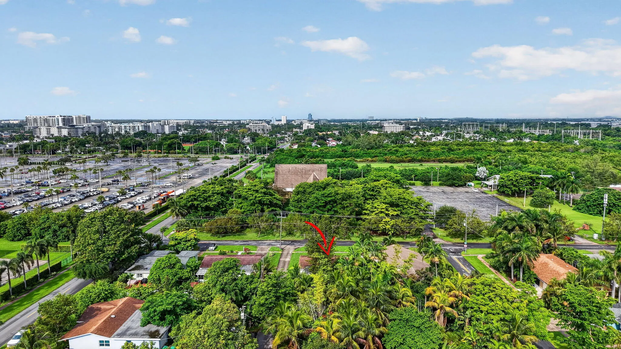 Aerial — Immediate Access to Dania Beach Blvd, US-1, I-95 and Regional Transit