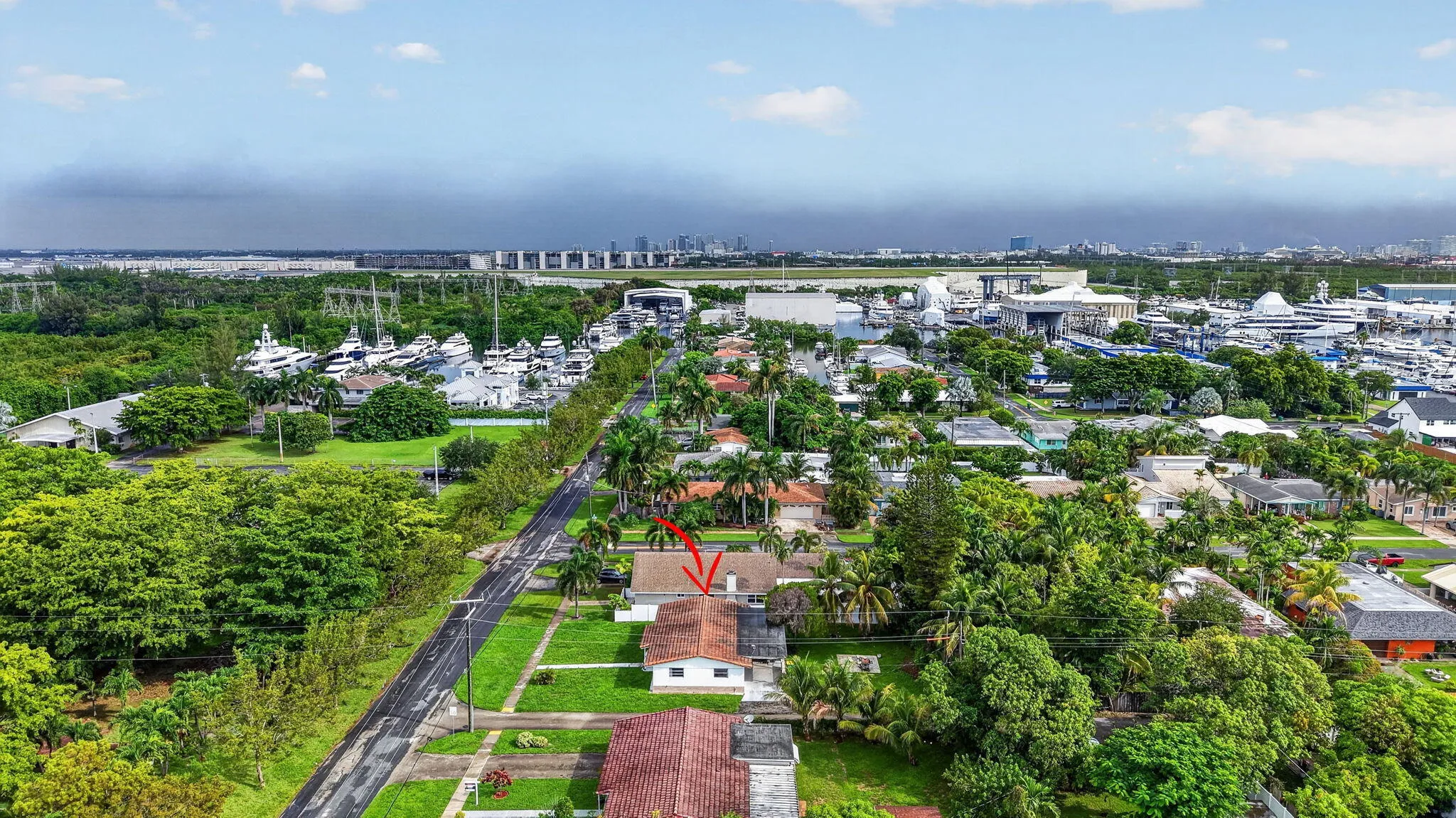 Aerial — Downtown Fort Lauderdale and Las Olas Skyline a Short Drive North