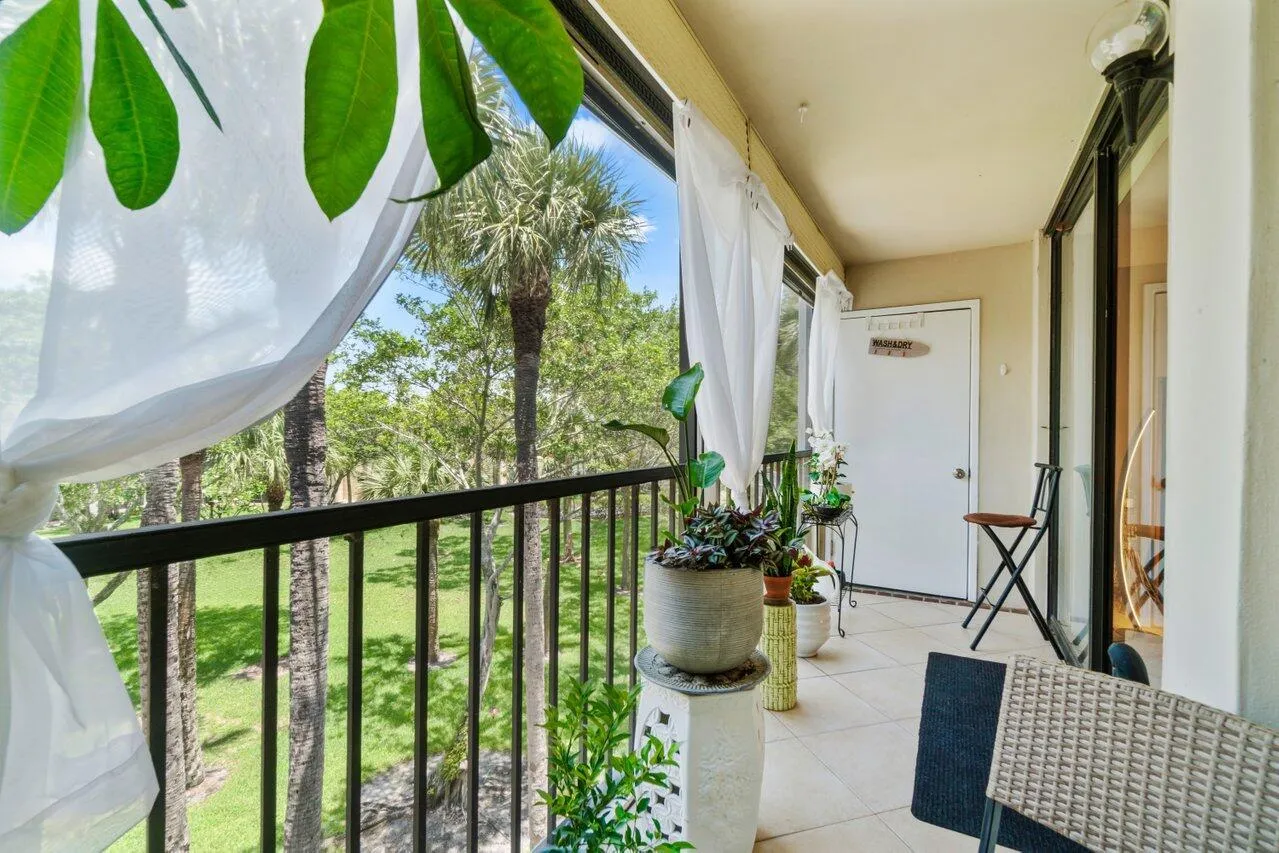 Patio with roll down shutters