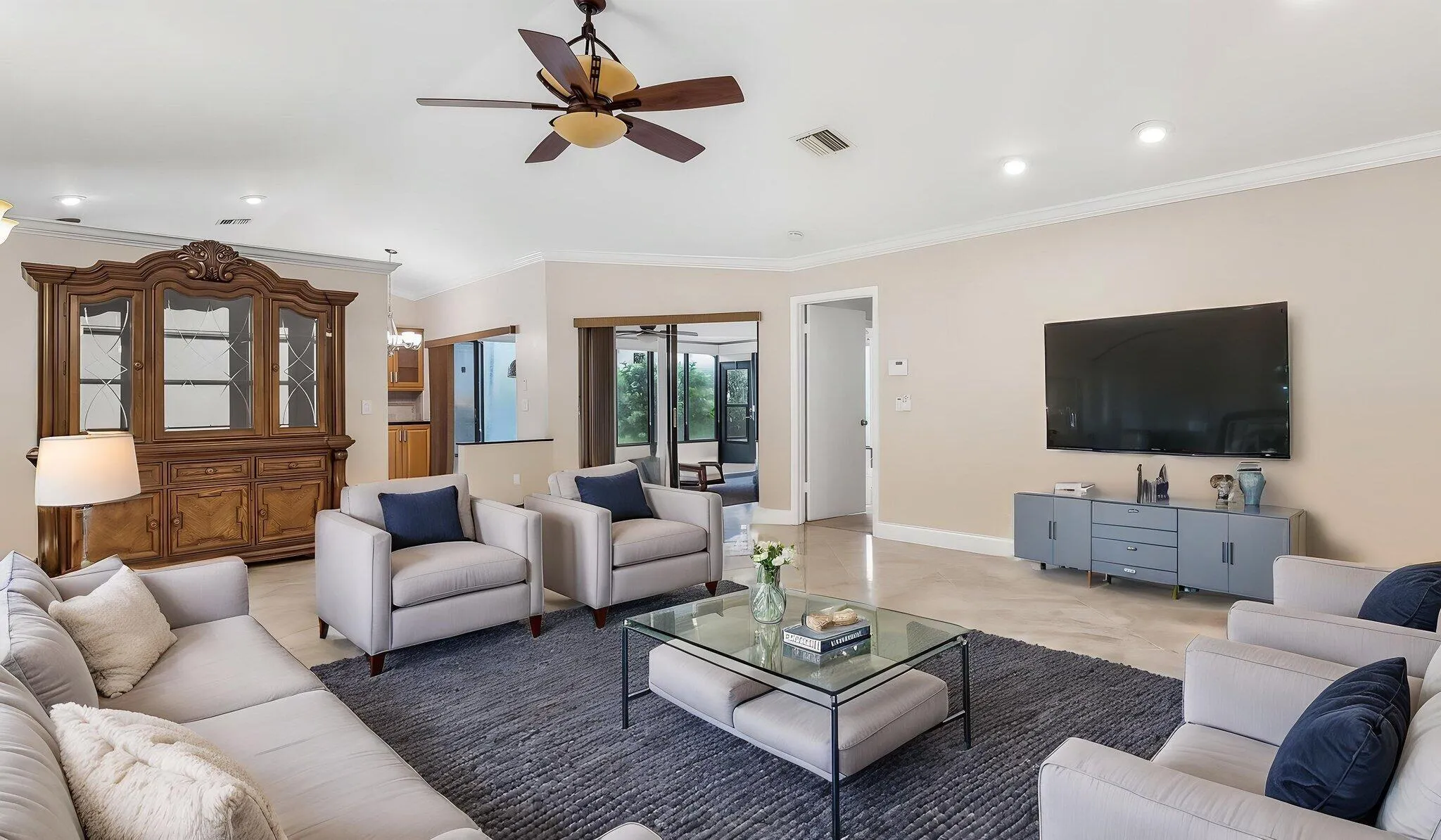 Virtually Staged Living Room