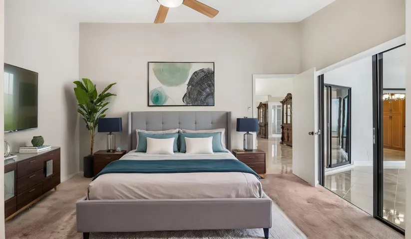 Virtually Staged Primary Suite