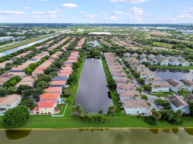 Lakeside community featuring multiple water bodies and established residences