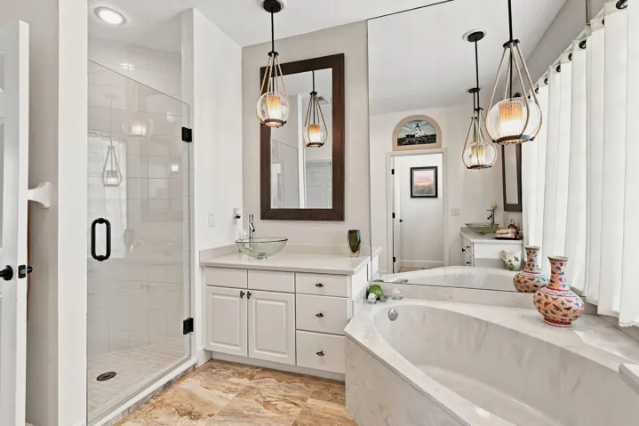 Tub and separate shower